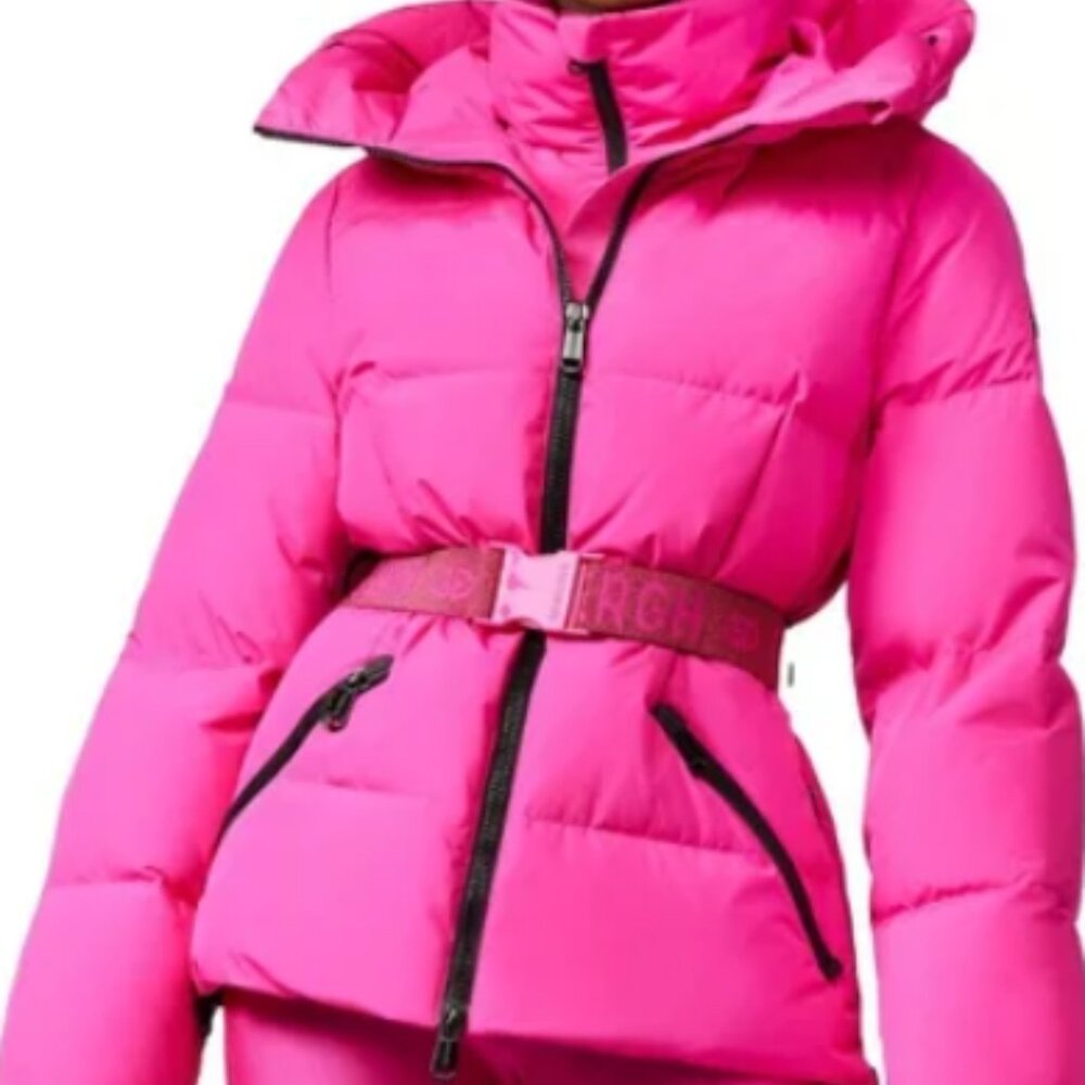 Goldbergh Snowmass Belted Ski Jacket in Passion Pink